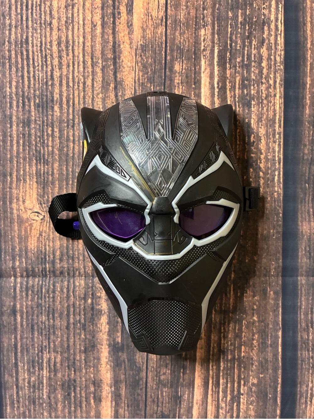 Black Panther Mask with Purple Lenses